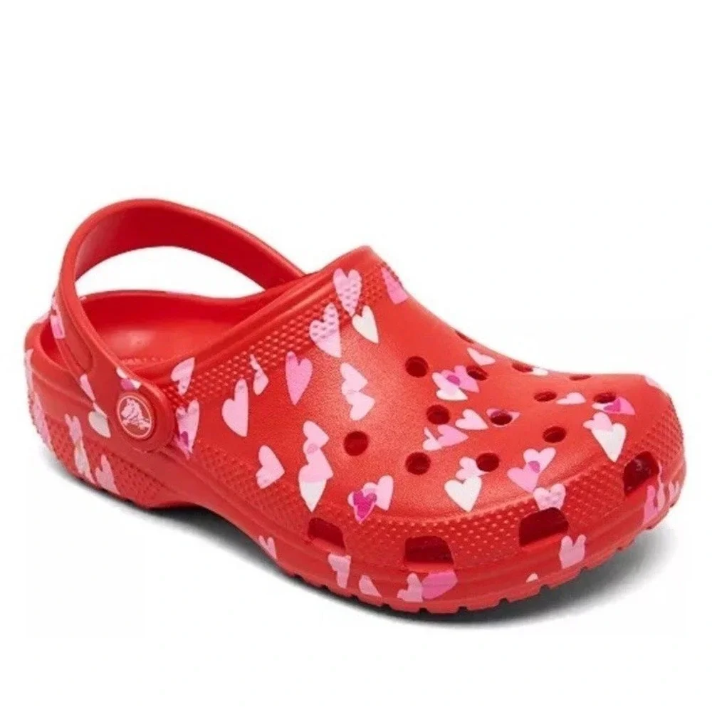Crocs Classic Valentines Day Clogs Cherry Red Size J5 Youth NWT